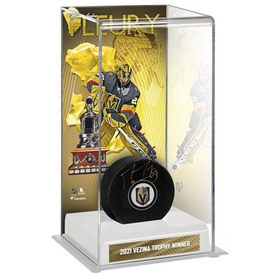 Marc-Andre Fleury Vegas Golden Knights Unsigniert 2021 Vezina Trophy Gewinner Deluxe Tall Hockey Vitrine Image