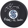 "Jamie Oleksiak Seattle Kraken Autographed Hockey Puck with ""Release The Kraken"" Inscription"