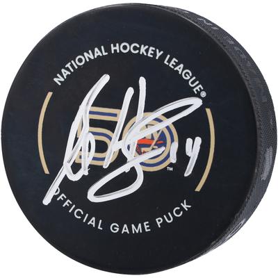 Offizieller Spielpuck von Bo Horvat, New York Islanders, signiert Image