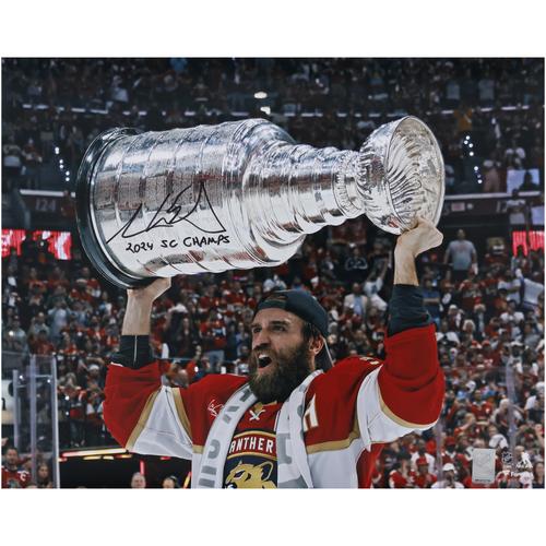 Aaron Ekblad, Florida Panthers, signiertes Foto des Stanley Cup-Siegers 2024, 16 x 20 Zoll, mit der Aufschrift „2024 SC Champs“