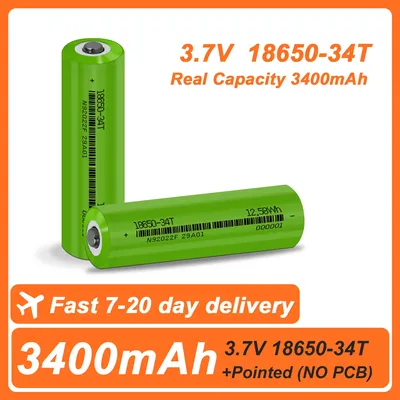 Neue 3400 3 7 3400mah Batterie v Lithium wiederauf ladbare Batterie mit spitzen mah Taschenlampe