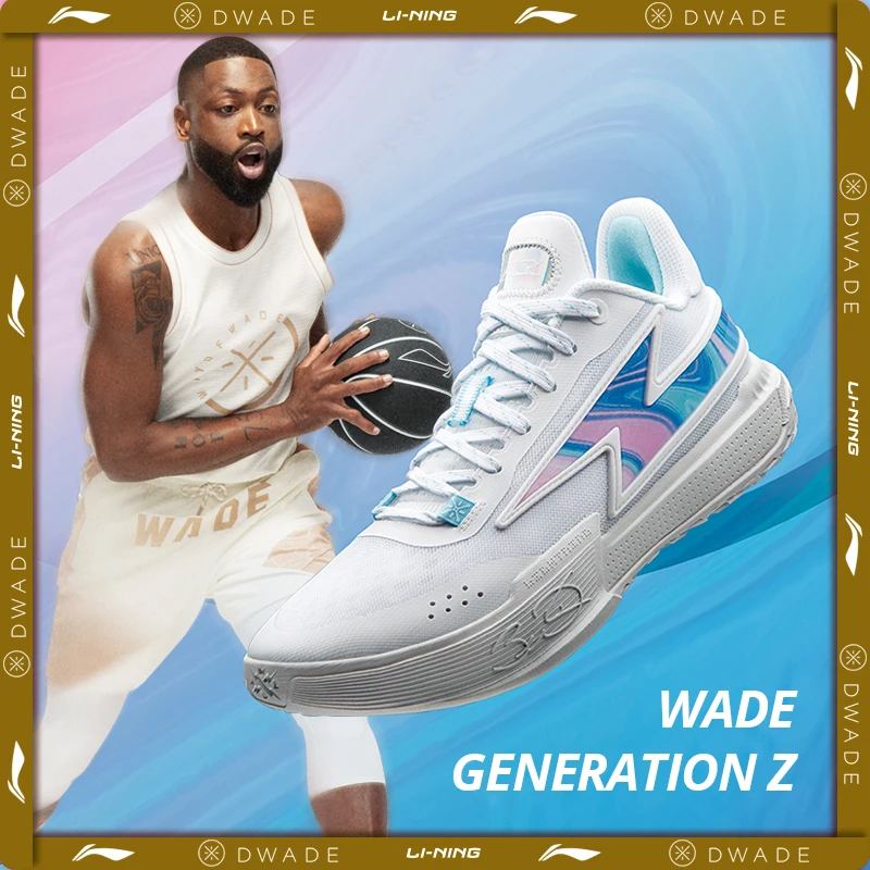 Li-Ning Herren WADE GENERATION Z On Court Basketballschuhe Atmungsaktives Kissenfutter Son of Flash Basic Team Schuhe ABPU027