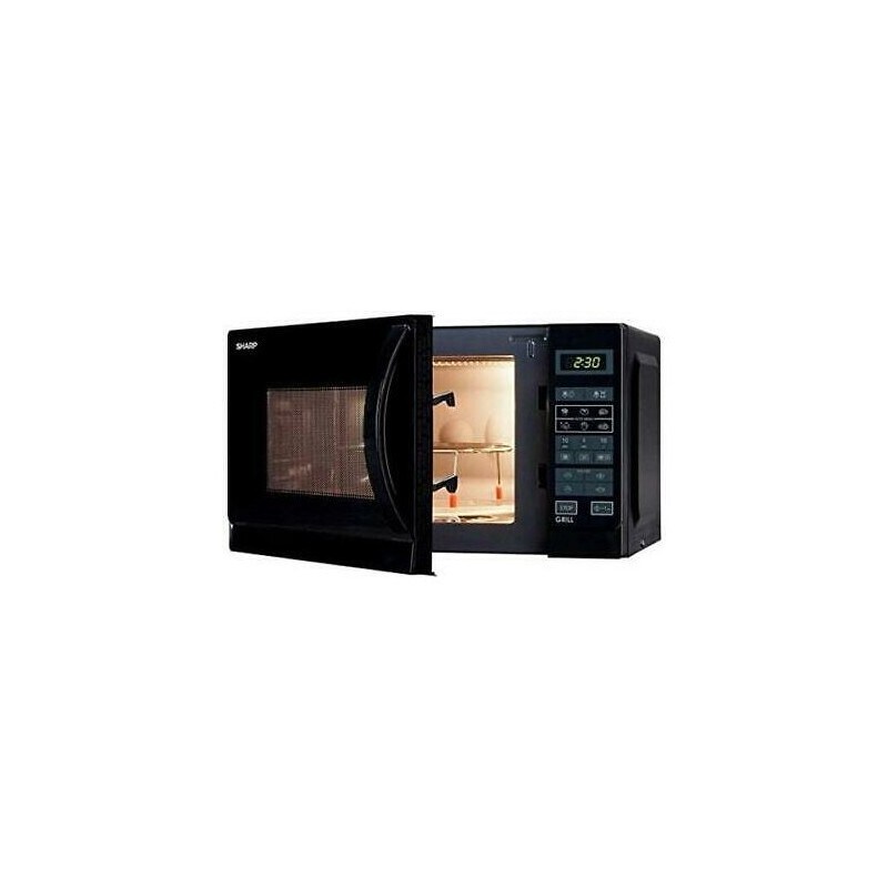 Sharp R-742BKW Mikrowelle Schwarz Grill-Mikrowelle Arbeitsplatte 25 l 900 W Image