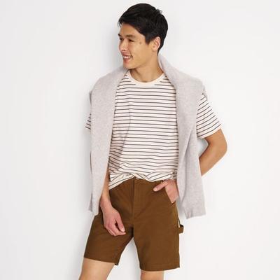 Stretch Canvas Carpenter Shorts, Men, size: 40, regular, Brown, Cotton, by Lands' End