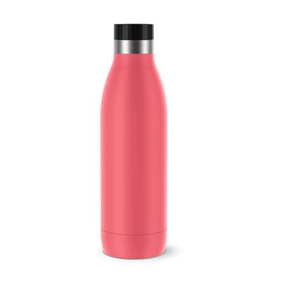 Isolierflasche EMSA "Trinkflasche Bludrop", orange (koralle), H:26,1cm, Edelstahl, Trinkflaschen, Edelstahl, Quick-Press Deckel, 360 Trinkgenuss, 12h warm/24h kühl Image