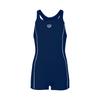 Badeanzug ARENA "G FINDING JR R", Mädchen, Gr. 164 (158), N-Gr, blau (navy, weiß), Obermaterial: 100% Polyester, sportlich, Badeanzüge, UV-Schutz UPF 50+
