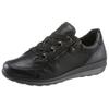 Sneaker ARA "OSAKA", Damen, Gr. 6,5, grau (schwarz, anthrazit), Glattleder, Lackleder, sportlich, Schuhe Sneaker, Schaftrandpolsterung, G-Weite, Freizeitschuh, Halbschuh, Schnürschuh