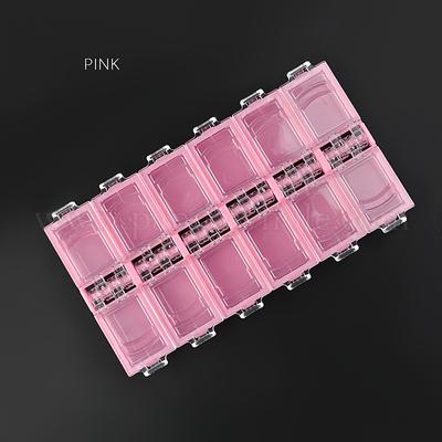 TEMU 12 Grids Jewelry Storage Box Loose Bead Rhinestone Storage Box Nail Art Gadget Dustproof Nail Tools Image