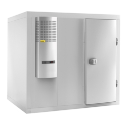NORDCAP Kühlzelle mit Paneelboden Z 290-230 + Aggregat, RAL 9006 (Weißaluminium) Image