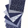 7pcs 19.6*19.6in Tissu En Coton Bleu Marine Carré Matelassé Bundle De Tissu Artisanal DIY Vêtements Imprimés Couture Artisanale
