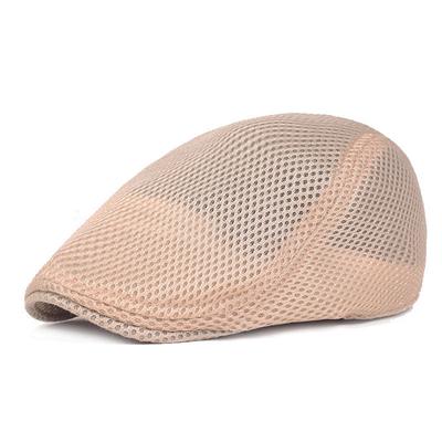 Men's Flat Cap Black White Cotton Mesh Streetwear Stylish 1920s Fashion Outdoor Daily Going out Plain Breathability