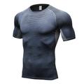 Per uomo T-shirt Compressione T-shirt da corsa Manica corta Maglietta Estate Traspirante Asciugatura rapida Traspirazione umidità Fitness Allenamento in palestra Corsa abbigliamento sportivo