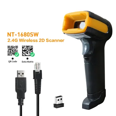 1D/2D Supermarket Handhel Barcode Bar Code Scanner Reader QR PDF417 Bluetooth 2.4G Wireless &Wired USB Platform