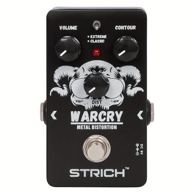TEMU Strich Metal Distortion Guitar Pedal, Distortion 2 Modes Fat, Boost, Normal Classic 80s Metal/nu Metal, True Bypass For Electric Guitar, Black And White