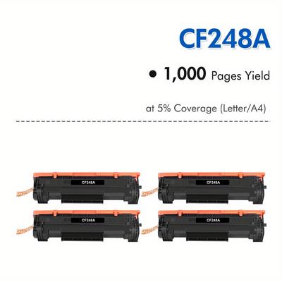 48a Cf248a Toner Cartridge 4-pack Compatible For 48a Cf248a For Laserjet Pro M15w M15a M16w M16a M28w M28a M29w M29a M15 M28 M29 Printer High Yield Ink (black)