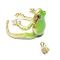 Laubfrosch-Ring, verstellbarer Laubfrosch-Ring, handgefertigter Frosch-Ring, niedliche Tier-Fingerringe im Vintage-Stil, lustiger neuster Laubfrosch-Ring, offener Ring, Alltagsschmuck für Frauen,