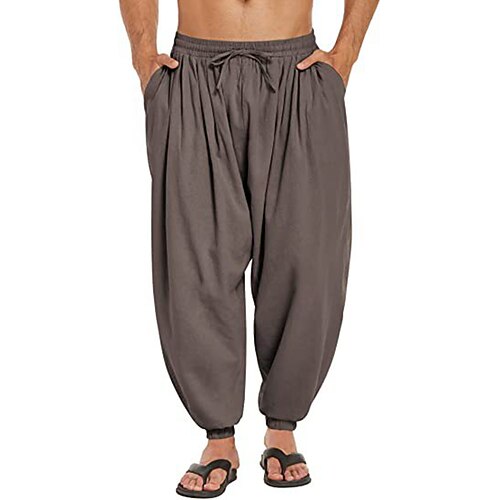 Retro Vintage Mittelalterlich 17. Jahrhundert Maskerade Piratenhose Outlander Ranger Einfarbig Kostüm Herren Keltisch Seeräuber Maskerade Party / Abend Erwachsene Hose Image