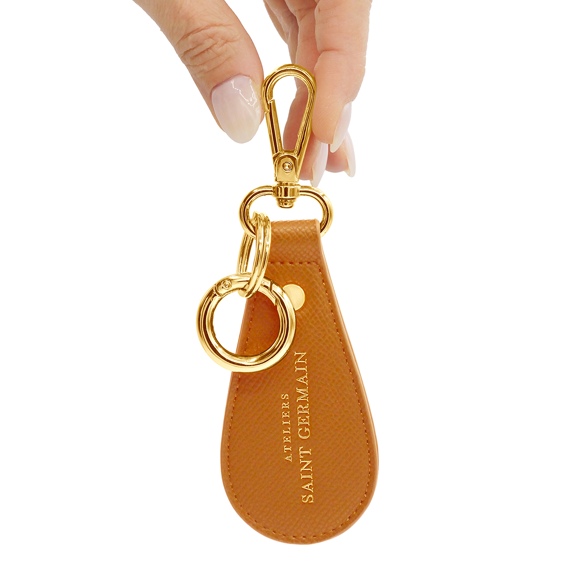 Ateliers Saint Germain Womens Key Ring - Brown Leather - One Size | Ateliers Saint Germain Sale | Discount Designer Brands