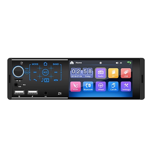 neues Modell 4,1 Zoll Single 1 Din Auto Musiksystem MP5 Radio Video Player Wince Auto Stereo mit BT FM SD USB AUX