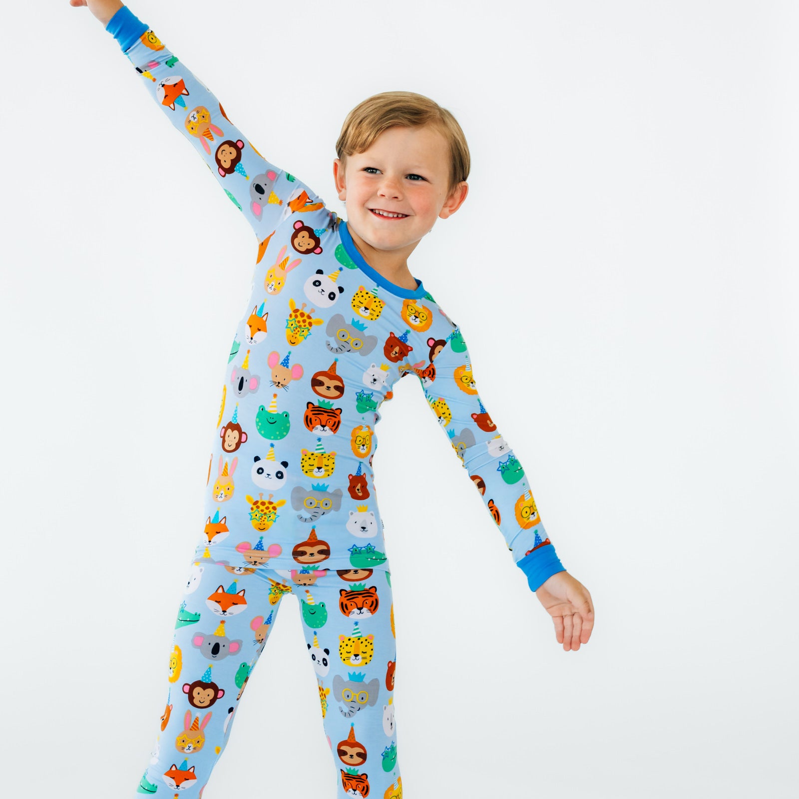 Blue Party Pals Two-Piece Pajama Set - 12-18 months