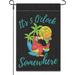 It Is 5 O clock Somewhere Yard Flags Vintage Garden Flags Beach House Flags Outdoor Sign It Is 5 O clock Somewhere (12*18)Garden Flag for outside