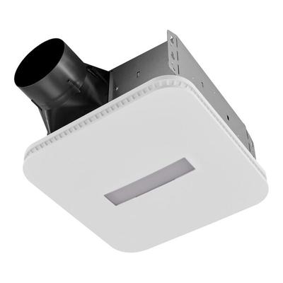 Broan SurfaceShield Bathroom Exhaust Fan with LED Light and Vyv Antimicrobial Virus-Killing Violet Light AR110LKVV - 110 CFM