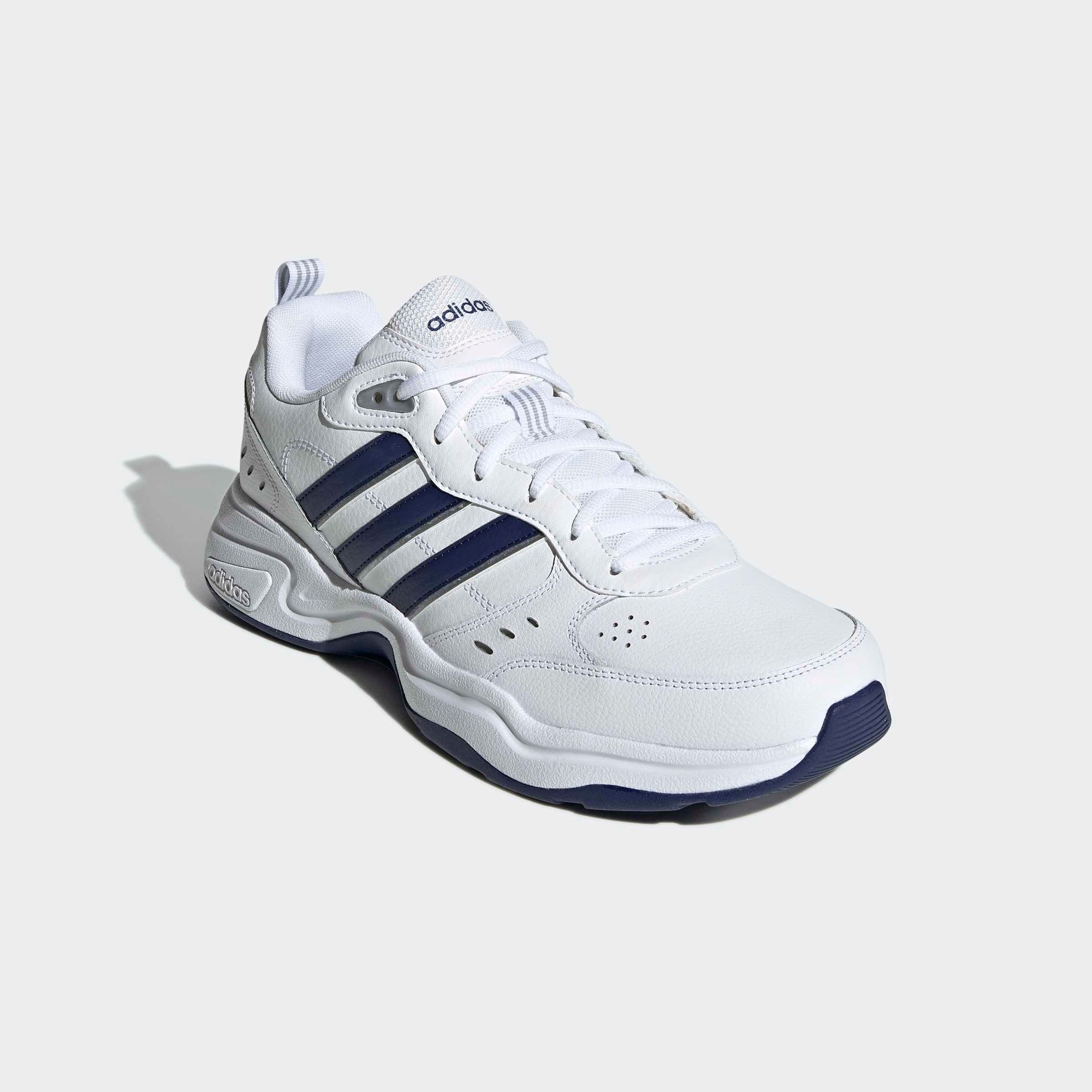 Sneaker ADIDAS SPORTSWEAR "STRUTTER", Herren, Gr. 41, weiß (cloud weiß, dunkelblau, matte silber), Schuhe Sneaker