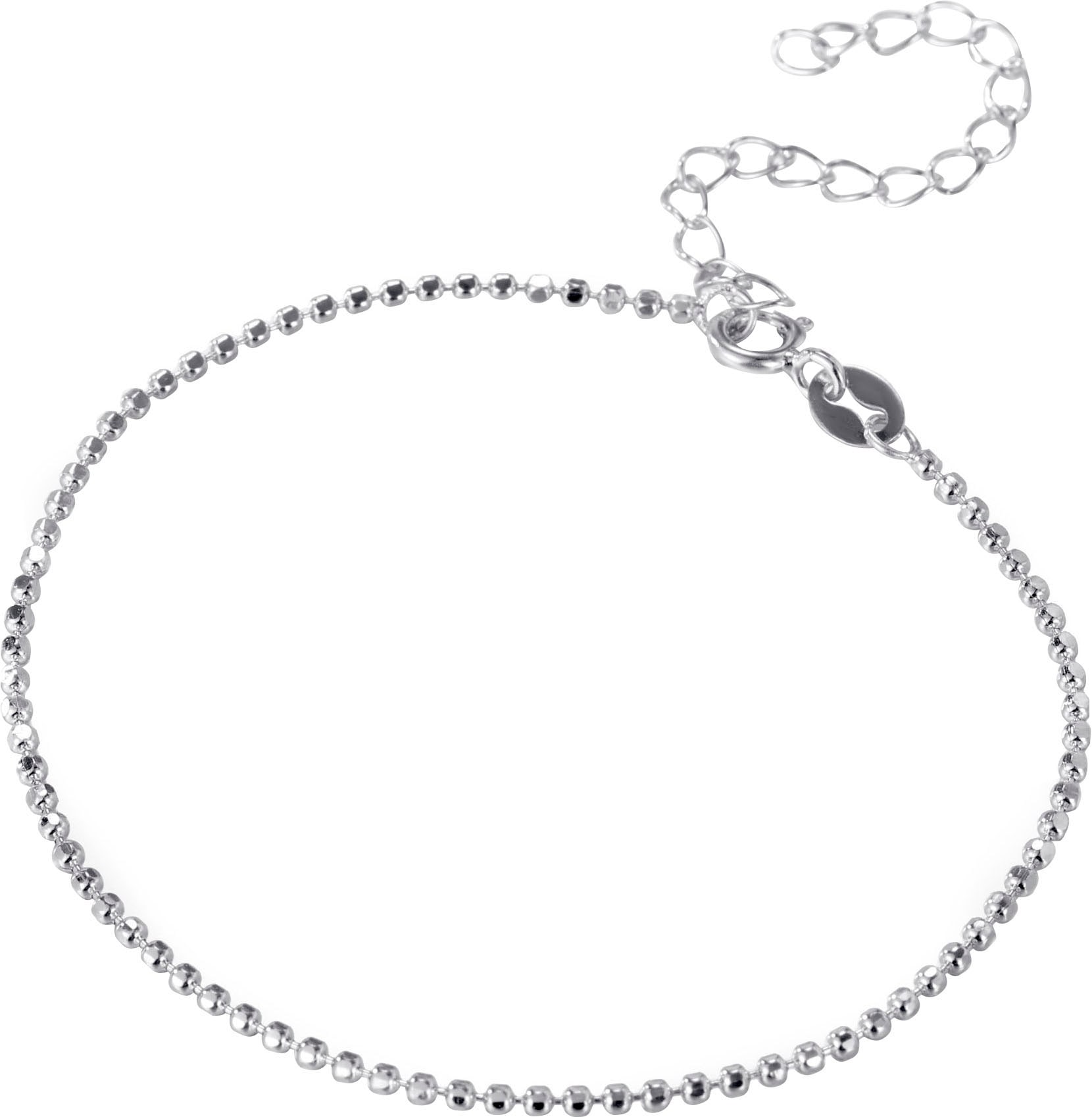 Silberkette FIRETTI "Schmuck Geschenk Silber 925 Armband Kette Fußkette Bauchkette Kugeln" Gr. 26, silber (silberfarben), Halsketten, Damen, 26, Silber 925 (Sterlingsilber), B: 1,5mm, in verschiedenen Längen erhältlich, B:1,5mm Image