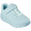Sneaker SKECHERS "UNO LITE", Kinder, Gr. 31, blau (türkis), Lederimitat, casual, Schuhe, Plateausneaker, Retro Sneaker, Klettschuh im Monochrome Look