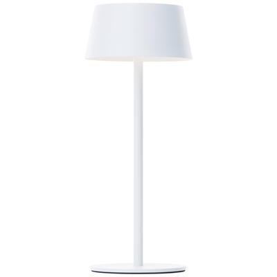 LED Außen-Tischleuchte BRILLIANT "Picco", weiß, H:30cm Ø:12cm, Lampen, Solar und per USB ladbar, 30 cm, 300 lm, 3000 K, IP44, Metall, weiß Image