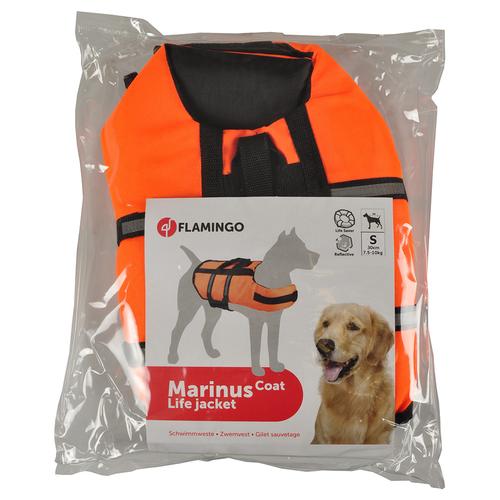 Flamingo Schwimmweste, orange Gr.S: ca.30cm Rückenlänge Hund