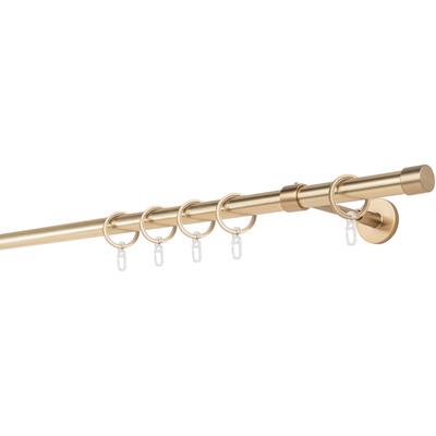 Gardinenstange MYDECO "20mm Cap Wandträger 14 cm", gold (mattmessingfarben), L:120cm, Aluminium, Gardinenstangen Image