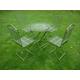 French Ornate Antique Green Wrought Iron Metal Garden Table and 4 Chairs Bistro Furniture Set