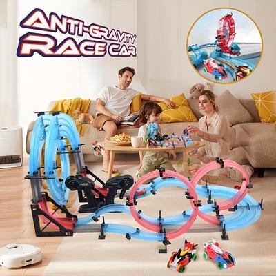 Slot Car Race Track Sets For Kids, Magnetic Attraction Track Builder, Electric Remote Control Track Car Birthday Toys For Boys Kids Age 6 Up