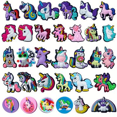 32pcs Cute Animal Series Shoe Decoration Charms For Clogs Sandals, Pvc Shoe Decorations, Beach Bag Accessories, Gift Idea For Birthday Christmas, Party Favors