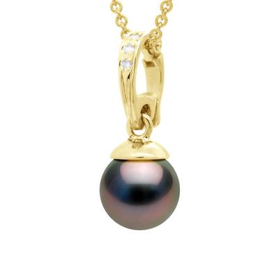 Perlenanhänger zum Öffnen aus Gelbgold und echter Tahiti-Zuchtperle, rund, 10–11 mm Image