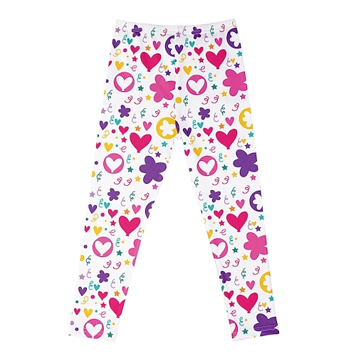 Kinder Mädchen Leggings Tiermotiv Aktiv Outdoor Baumwolle 3-7 Jahre Sommer Roter Affe Lila Krone Weiße Krone Image