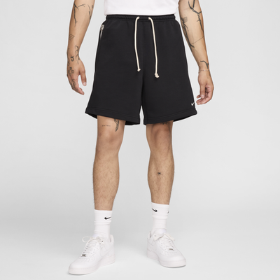 Nike Standard Issue Men's 20.5cm (approx.) Dri-FIT Fleece Basketball Shorts - Black - Polyester/Cotton