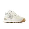 Sneaker NEW BALANCE "WL574", Gr. 36,5, weiß (sanftes weiß), Leder, Textil, sportlich, Schuhe