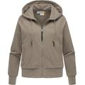 Kapuzensweatjacke RAGWEAR "Taila", Damen, Gr. 4XL (48), braun (mokka), Sweatware, Material: 70% Baumwolle, 30% Polyester, casual, weit hüftlang, tiefer Rundhals, Langarm Ärmel ohne Ärmelschlitz Rippbündchen, Sweatjacken, modische Damen Sweatjacke...