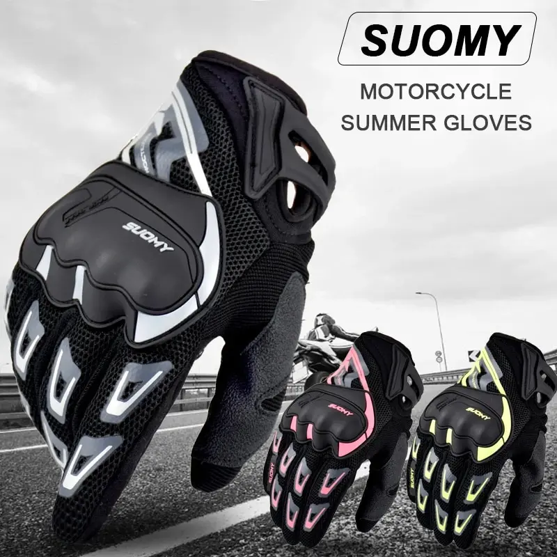 Suomy Motorradhandschuhe Sommer Mesh Atmungsaktive Moto Handschuhe Männer Frauen Touchscreen Motocross Handschuhe Touchscreen Radfahren Handschuhe Image