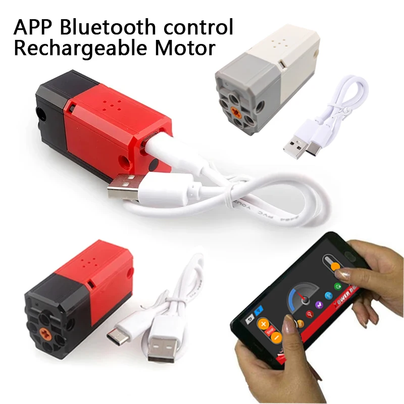 2024 NEUE Multifunktions Power Funktionen Elektrische APP Bluetooth Fernbedienung Wiederaufladbare Drahtlose Motore 9686 DIY Ziegel Spielzeug Image