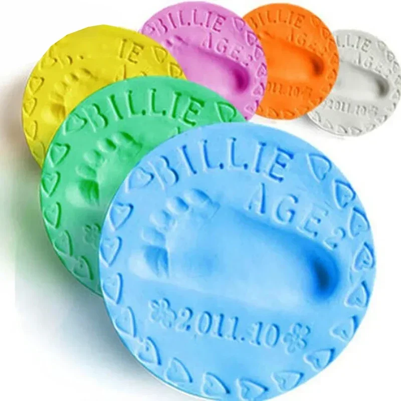 Imprimé à la main pour bébé, pâte à modeler douce, séchage à l'air, jouets en argile légère, pâte à modeler polymère, Kit d'impression d'empreintes, jouet de bricolage