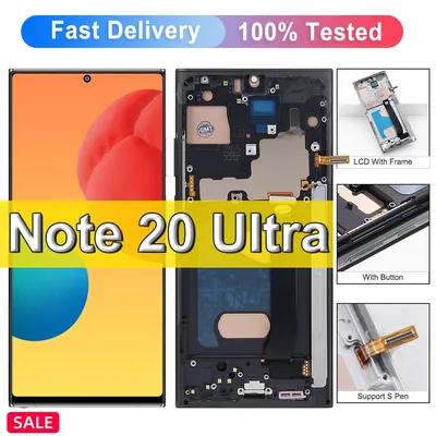 TFT For Samsung Note20 Ultra Screen 4G LCD Touch Screen Replacement +Frame For Samsung Galaxy Note