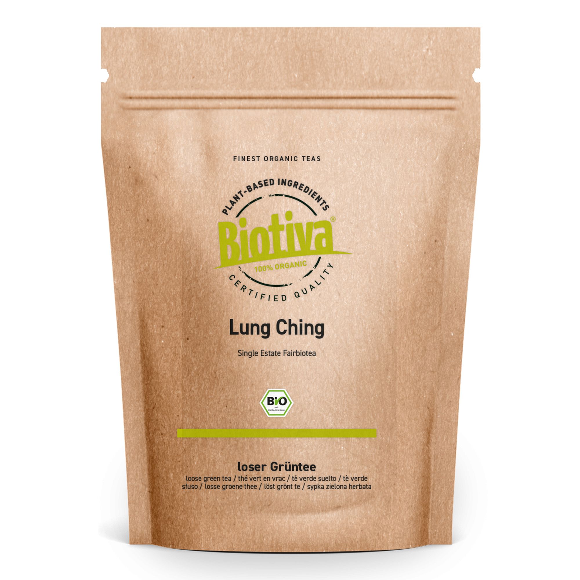 Biotiva Tè verde Lung Ching biologico 500 g