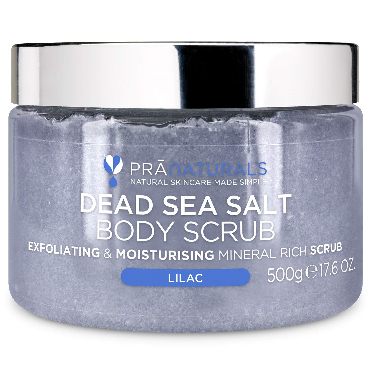 PraNaturals Scrub corpo con sale del Mar Morto e lillà 500 g