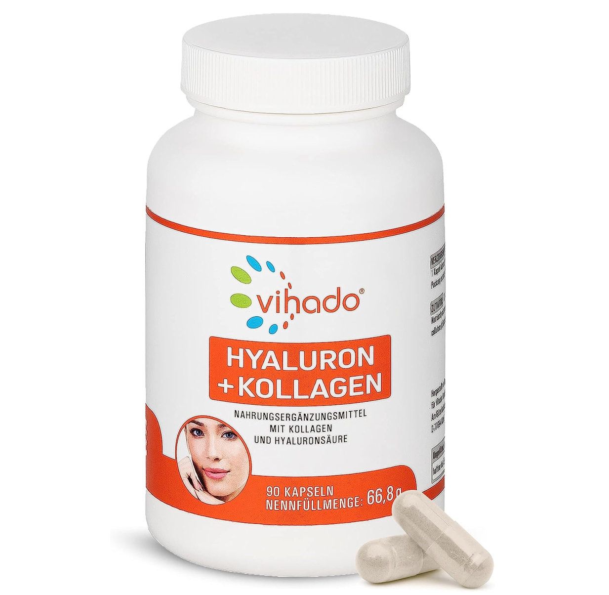 Vihado Acido Ialuronico Capsule ad alto dosaggio - Ialurone + Collagen