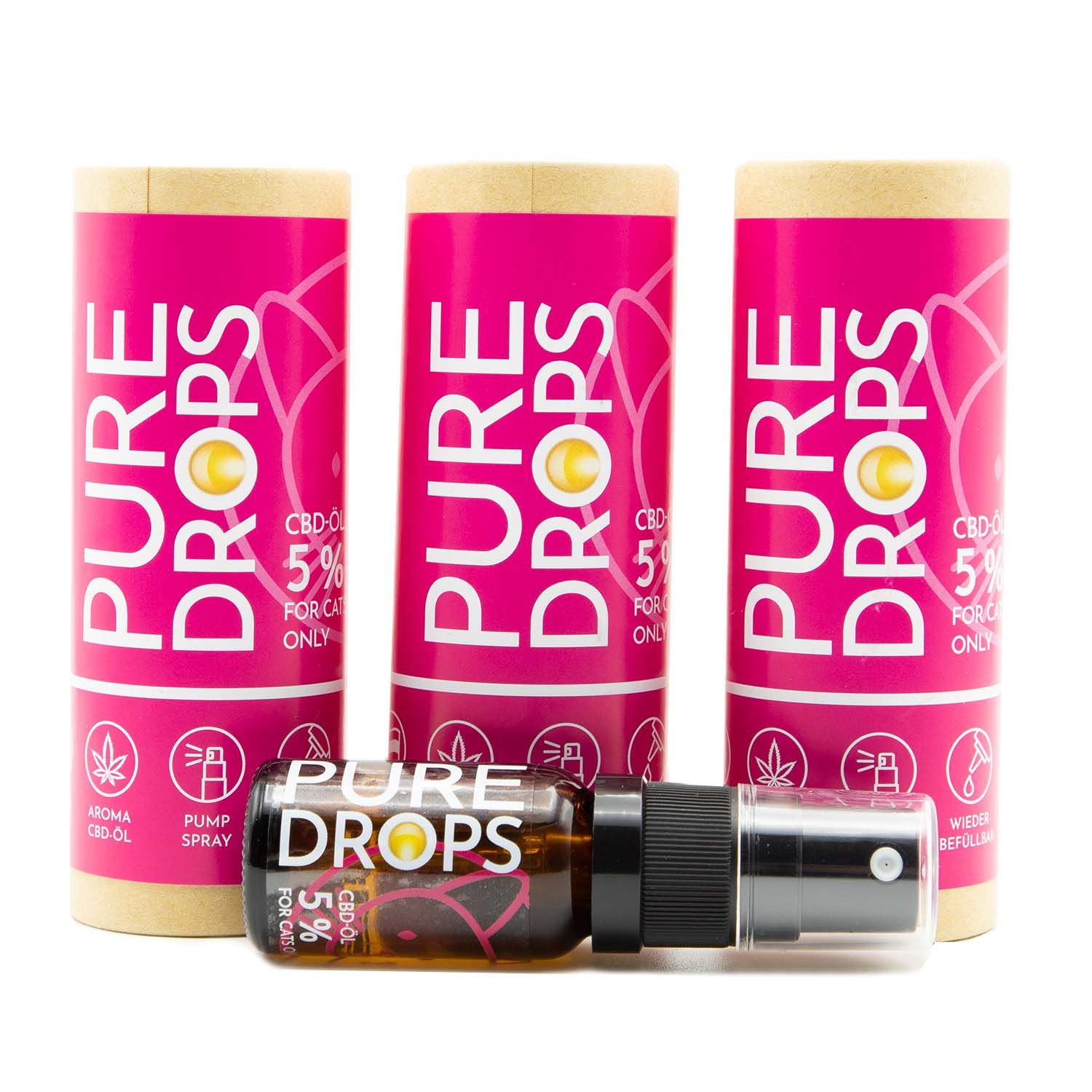 PURE DROPS CBD ÖL 5% 2+1 Gratis per gatti e animali dall