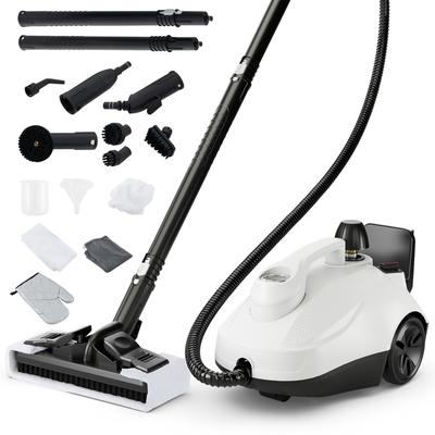 Gymax 1800W Multi-Purpose Steam Cleaner w/ Trigger Lock Wheels & 61 OZ