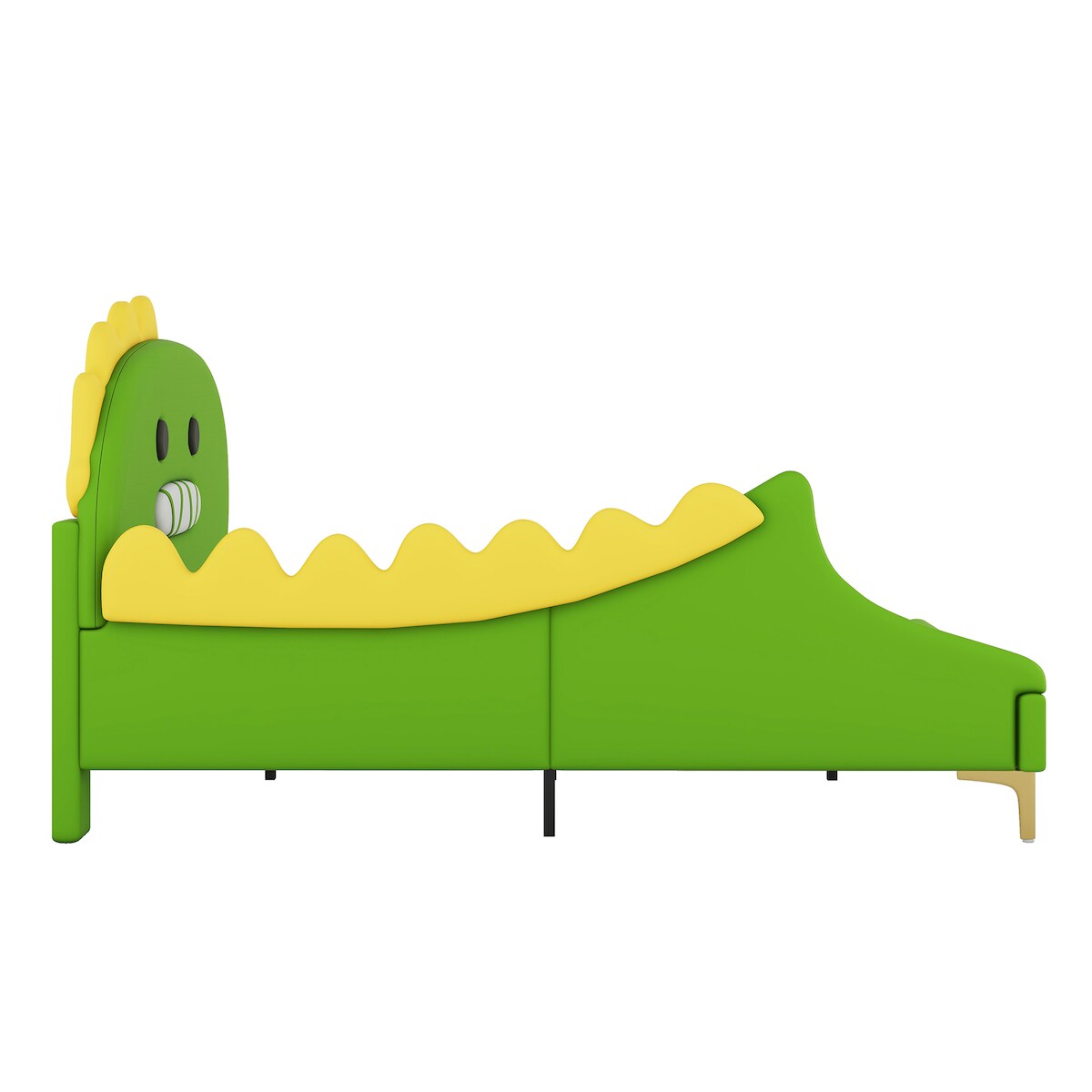 Merax 140*200cm Polsterbett, Flachbett, PU Material, Grün Image